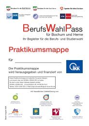 Praktikumsmappe - Berufswahlpass fÃ¼r Bochum und Herne