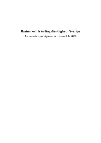 Rasism och frÃ¤mlingsfientlighet i Sverige - Tema asyl & integration