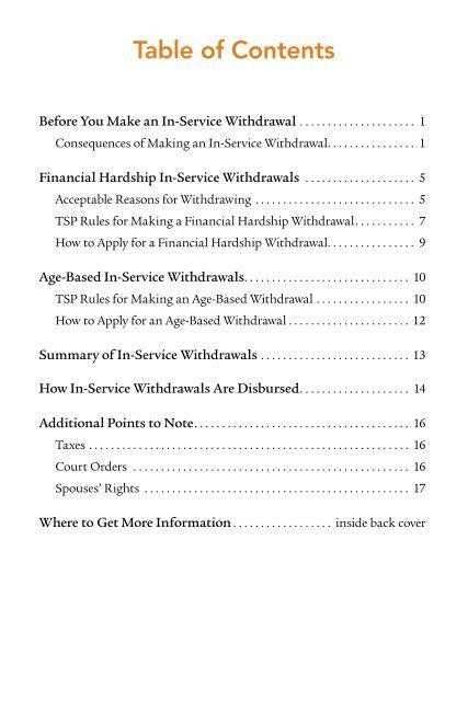 In Service Withdrawals (TSPBK12)