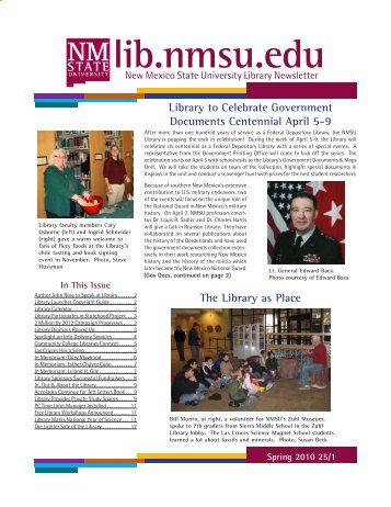 New Mexico State University Library Newsletter - Voices Behind Walls