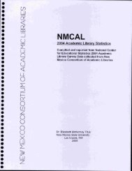 2004 Academic Library Statistics - the NMSU Library - New Mexico ...