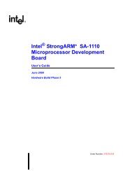 Intel StrongARM* SA-1110 Microprocessor Development Board