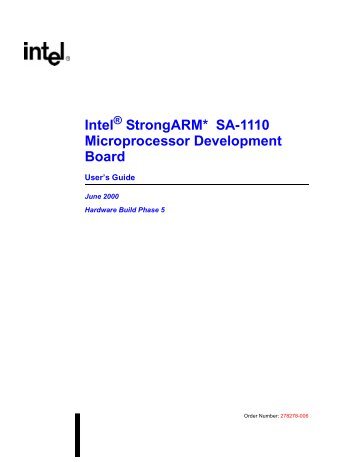 Intel StrongARM* SA-1110 Microprocessor Development Board