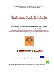 Handbuch zum Portfolio fÃ¼r Freiwillige