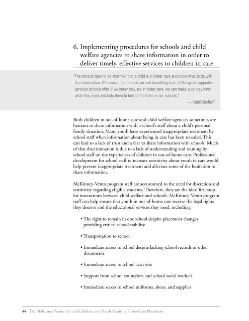The McKinney-Vento Act and Children and Youth ... - State of Michigan