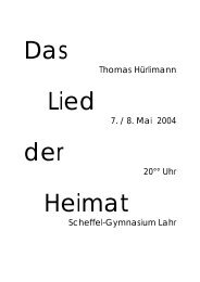 Das Programm gibt's hier im PDF-Format - Scheffel-Gymnasium Lahr