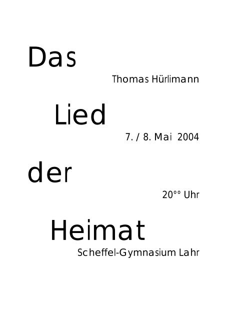 Das Programm gibt's hier im PDF-Format - Scheffel-Gymnasium Lahr