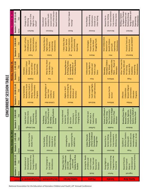 Tentative Conference Schedule At-a-Glance - National Association ...