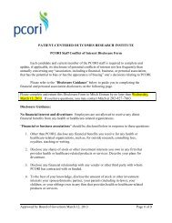 Staff Conflict of Interest Disclosure Form - Patient Centered ...