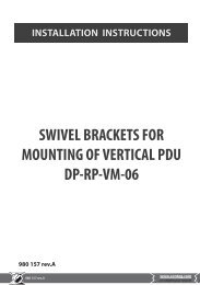 swivel brackets for mounting of vertical pdu dp-rp-vm-06 - Conteg