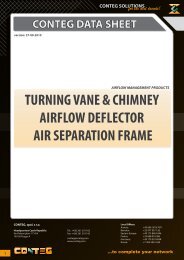 turning vane & chimney airflow deflector air separation frame - Conteg