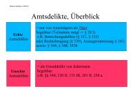 Amtsdelikte, Überblick - Rechtsanwalt-schuetze.de