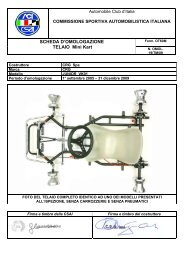 SCHEDA D'OMOLOGAZIONE TELAIO Mini Kart