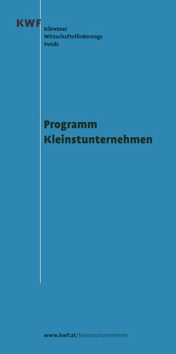 Programm Kleinstunternehmen - KWF