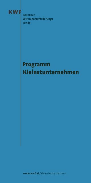 Programm Kleinstunternehmen - KWF