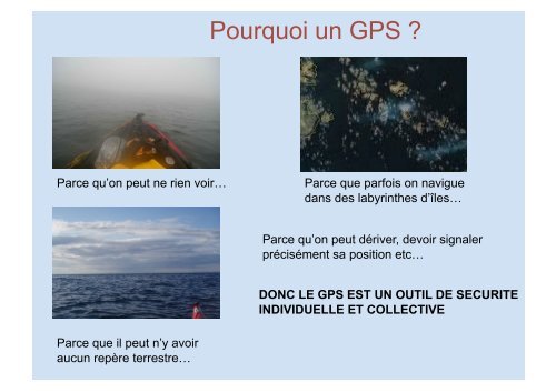 Bases de la naviga)on avec un GPS en kayak - Mafart, Bertrand