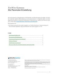 FireWire-Kameras - Die Parameter-Einstellung - The Imaging Source