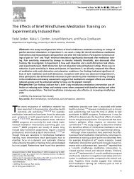 The Effects of Brief Mindfulness Meditation Training ... - ResearchGate