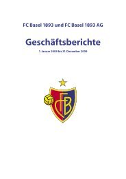 Geschäftsbericht 2009 - FC Basel
