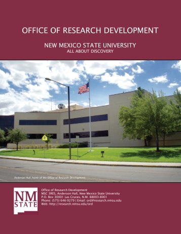 Dowload ORD Brochure (pdf) - Research - New Mexico State ...