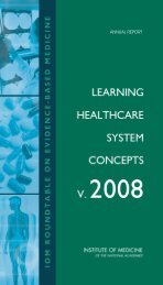 Learning Healthcare System Concepts v2008 - Institute of Medicine