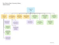 Organizational Chart - the NMSU Library - New Mexico State ...