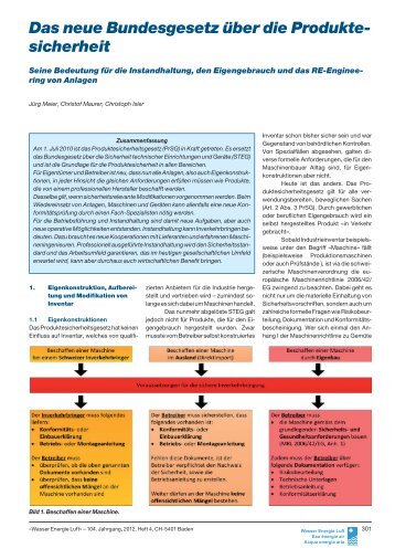 Das neue Bundesgesetz über die Produktesicherheit - SITEC