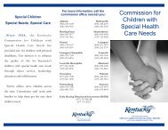 Commission for Children with Special Health Care Needs - CFNKY