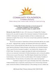 Community Foundation of Northern Kentucky adds ... - CFNKY