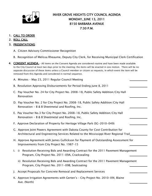 Agenda June 13, 2011.pdf - City of Inver Grove Heights