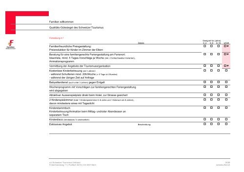 Kriterien (pdf) - Schweizer Tourismus-Verband