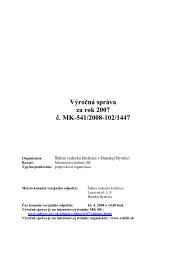 VÃ½roÄnÃ¡ sprÃ¡va za rok 2007 Ä. MK-541 - Å tÃ¡tna vedeckÃ¡ kniÅ¾nica v ...