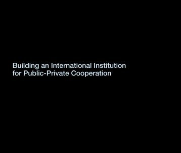 Building an International Institution for Public-Private Cooperation