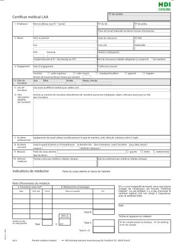 Certificat médical LAA - bagatelle (PDF, 401 KB)