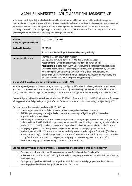 Strategi for Ã¥r - Science and Technology - Aarhus Universitet