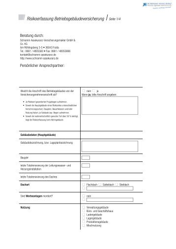 Risikoerfassung - Schramm Assekuranz-Versicherungsmakler ...