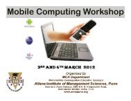 Mobile Computing Workshop - Allana Institute of Management ...