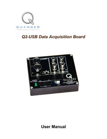 Q2-USB Data Acquisition Board User Manual - Adaptech