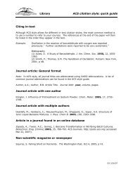 Library ACS citation style: quick guide Citing in-text Journal article ...