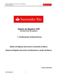 DiseÃ±o de Registro FUR - Banco Santander Rio