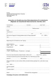 Antragsformular - Gesellschaft Österreichischer Chemiker