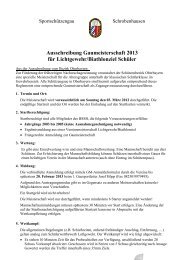 Ausschreibung Lichtgewehr - SportschÃ¼tzengau Schrobenhausen