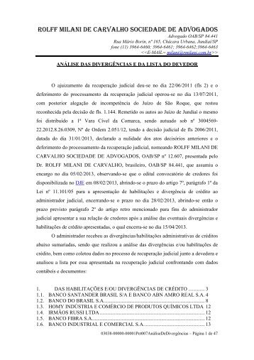 rolff milani de carvalho sociedade de advogados - Rmilani.com.br
