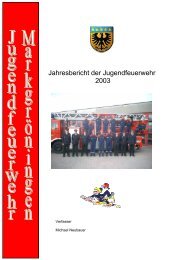 Jahresbericht der Jugendfeuerwehr 2003 - Feuerwehr MarkgrÃ¶ningen