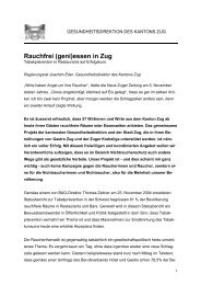 Rauchfrei (geni)essen in Zug - Joachim Eder