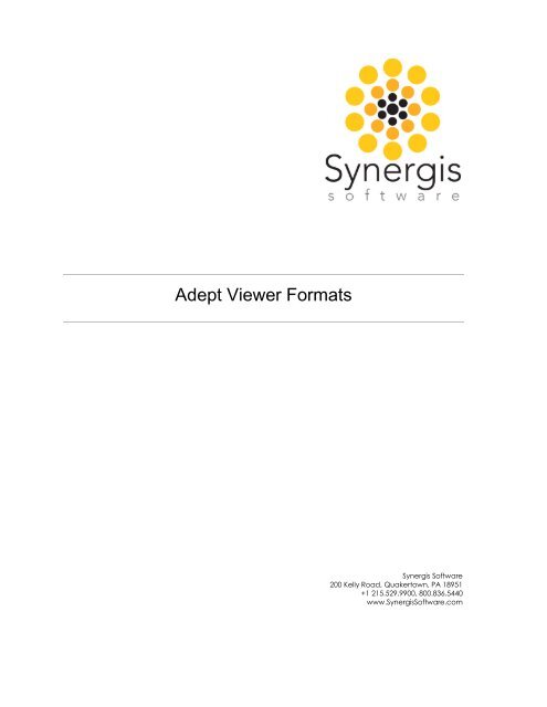 Adept Viewer Formats - Synergis Software