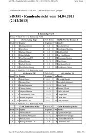 SDOM - Rundenbericht vom 14.04.2013 (2012 ... - HSG Uni Rostock