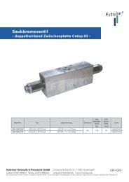 Senkbremsventil - Hydrobar Hydraulik & Pneumatik GmbH