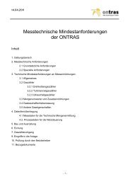 Messtechnische Mindestanforderungen der ONTRAS