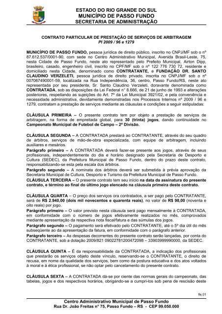 contrato particular de prestaÃ§Ã£o de serviÃ§os de arbitragem